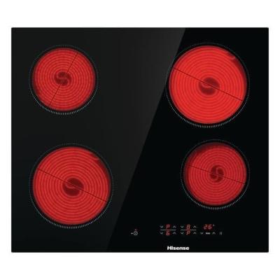 HISENSE E6431CB 4 GÖZLÜ SİYAH CAM ELEKTRİKLİ ANKASTRE OCAK