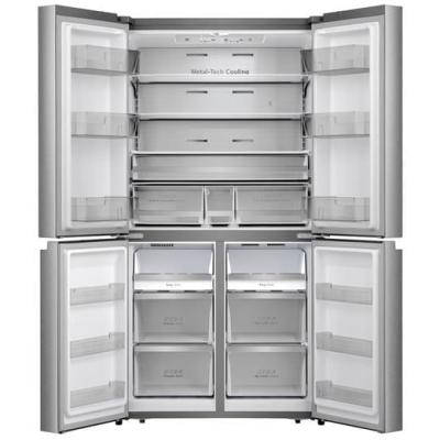 HISENSE 609 LT. 4 KAPILI GARDIROP TİPİ NO FROST İNOX BUZDOLABI RQ758N4SBSE