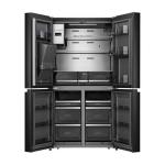 HISENSE 577 LT. 4 KAPILI GARDIROP TİPİ NO FROST SU ve BUZ HAZNELİ EKRANLI BUZDOLABI SİYAH RQ760N4IFE