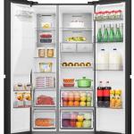 HISENSE 632 LT GARDIROP TİPİ NO FROST SU VE BUZ HAZNELİ BUZDOLABI SİYAH RS818N4TFE