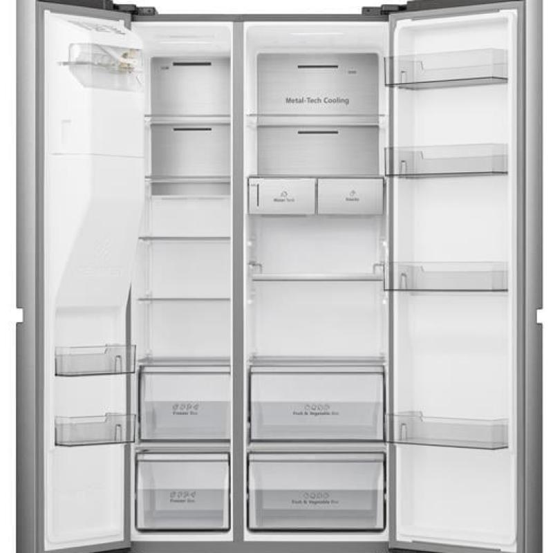 HISENSE 584 LT. 4 KAPILI GARDIROP TİPİ NO FROST SU/BUZ HAZNELİ SİYAH BUZDOLABI RQ760N4SBFE