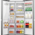 HISENSE 632 LT GARDIROP TİPİ NO FROST SU VE BUZ HAZNELİ BUZDOLABI İNOX RS818N4TIE