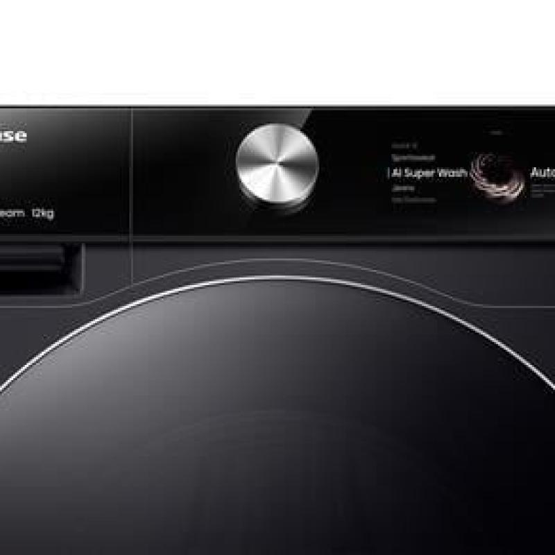 HISENSE 12 KG WIFI A SINIFI INV ÇAMAŞIR MAKİNESİ SİYAH 1400 DEVİR WF7S1247BB